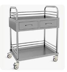 Hospital Furniture Clinic Equipment Stainless Steel Medical Instrument Trolley