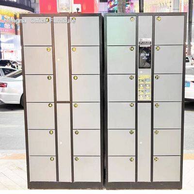 Armário E-Locker Inteligente de Construção em Aço Impermeável com 24 Portas e Acesso por Cartão Inteligente para Sala de Troca de Ginásio e Centro de Fitness photo-2