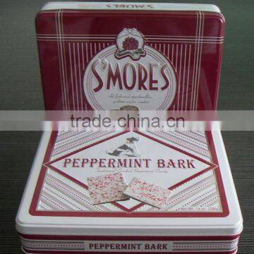 rectangular cookie tin box