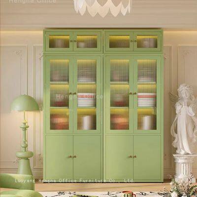 Water-resistant Metal Arched Linen Cabinet, Hazy Fluted Glass Bathroom Storage Unit for Luxury Hotel & Home Spa Project-China Supplier for USA