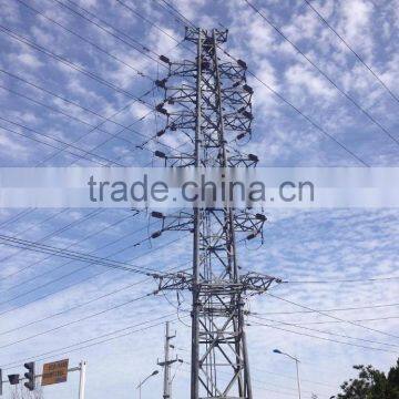 Electricity Utilities Polygonal Electrical Power Pole For 110 KV Transmission