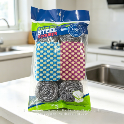 Professional Factory Stainless Steel Scourer Set