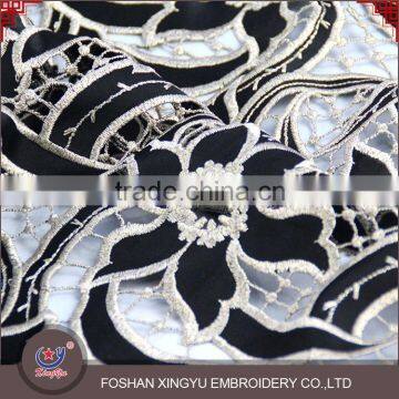Hot-selling Promotional Custom Chemical Evening Sexy Dress Use Hot Popular Black Gold Lace Fabric Supplier's Choice photo-4