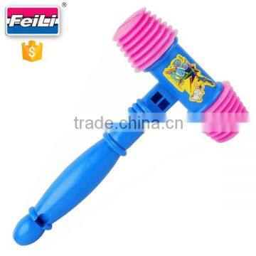 hot sell cheap promotional toy plastic toy hammer with whistle mini plastic toy hammer plastic hammer