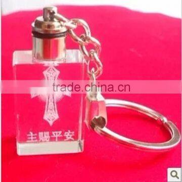 Christian Souvenir cross crystal key chain Jesus the christ crystal keyring