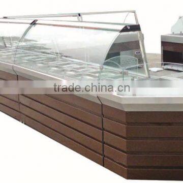 APEX commercial supermarket or store coffee color deli showcase