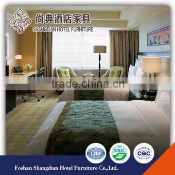 Guangdong solid teak wood hotel bedroom furniture double deck bed set