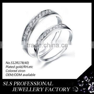 CZ jewellery wholesale 925 sterling silver wedding ring jewelry couple rings latest designs