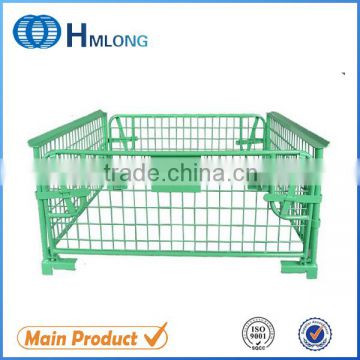 Powder coating stackable wire mesh cage pallet