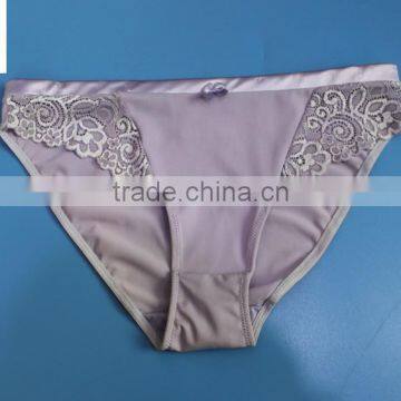 high quanlity sexy lady nylon briefs underwear very hot satin lace girls thong panty