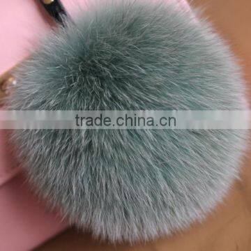 Fashion Trendy Women Girls 100% Real Fur Pom Pom Key Chains photo-5