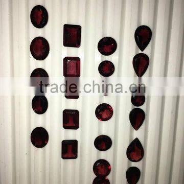 Red Garnet Brilliant Cut Gemstones