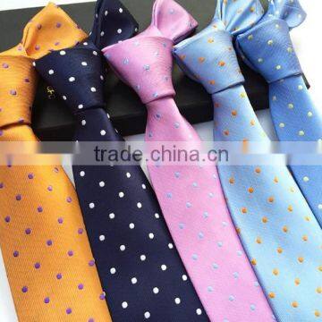 100% Silk Man's Dot Solid Tie Causual Business Wedding Party Luxury Necktie