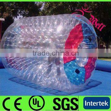 funny inflatable water roller/ water walking roller/ water roller ball price