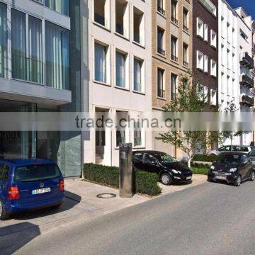 Underground hidden car lift parking with car parking platform at top