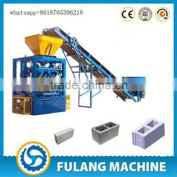 QTF4-24 construction plants manual rice husk block making machine