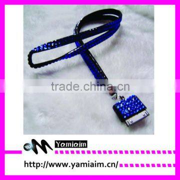 Crystal lanyard with iphone connector