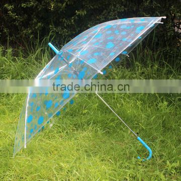 Fashion 21" clear plastic polka dot ladies umbrella