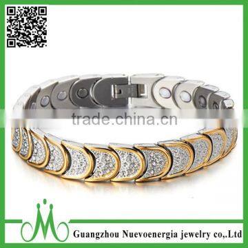 High quality 316l stainless steel jewelry gold bracelet for man