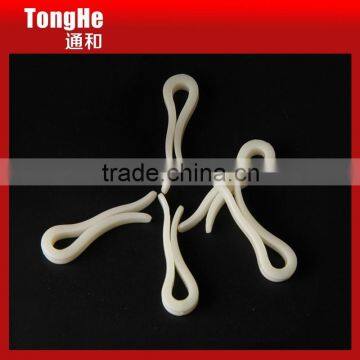 Milky plastic garment clip without teeth, High Quality plastic clip