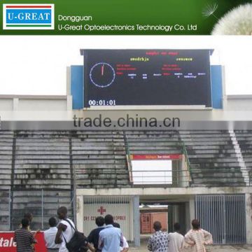 New products 2015 P12.5 dip stadium perimeter outdoor full color football stadium led board