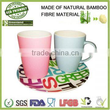 green populer new biodegradable plant bamboo fibre tableware kitchen dinner set