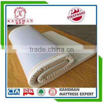 Roll up Pack Fire Retardant Memory Foam Mattress Topper