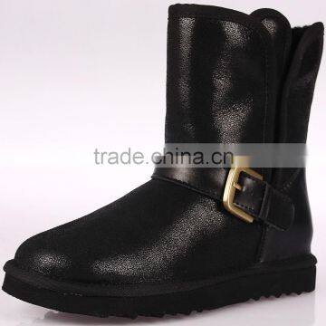 women genius leather boots with fur lined leather fur snow boots