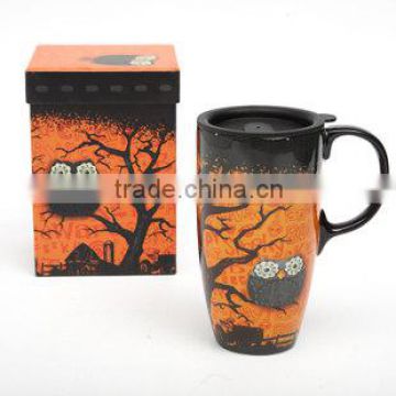 Haloween design Ceramic Mug with lid