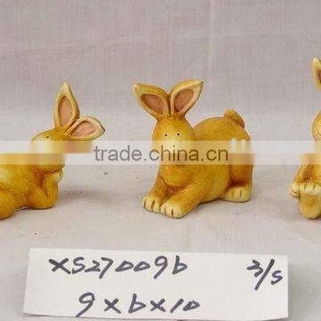 Terracotta rabbit,3asst.