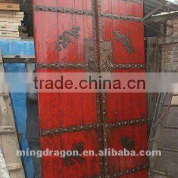 Chinese antique furniture_pine wood Shanxi nice big red door