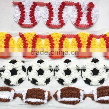New Arrival,Cute Non-frayed Chiffon Shabby Soccer Ball,Headband For Children photo-3