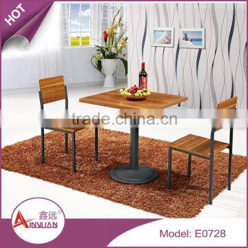 2016 hot selling new cheap 2 person square wood table and chairs two seater modern bar table set