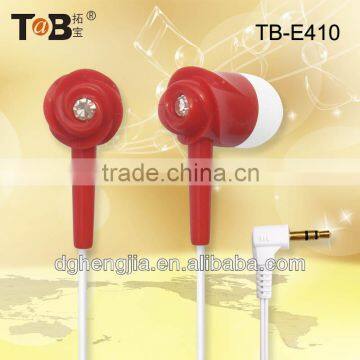 2015 made in china factory free samples new cool most fashionable fake stereo diamond earphone