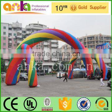 Grand inflatable colorful rainbow arch for show