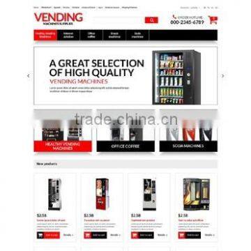 eCommerce web design for vending machine shop