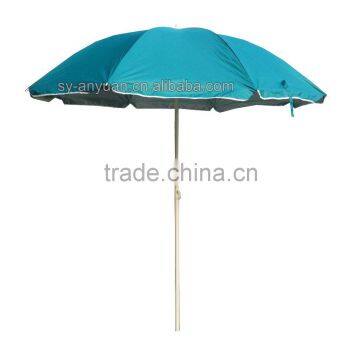 solid blue nylon uv protective sun garden parasol umbrella