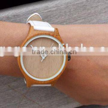 Women Bamboo Watch / Leather Band Lady Wood Watch photo-3