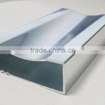 6063 T5 Aluminum Kitchen Cabinet Door Profile With Brush Silver, Sandbalsting Champagne Colors photo-2