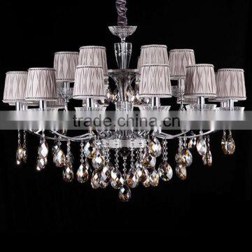 Interior Decoration Decorative Wrought Iron Crystal Chandelier Professional Lighting Fixture Manufacturers CZ2081/12+6 photo-2