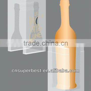 Transparent acrylic wine bottle display