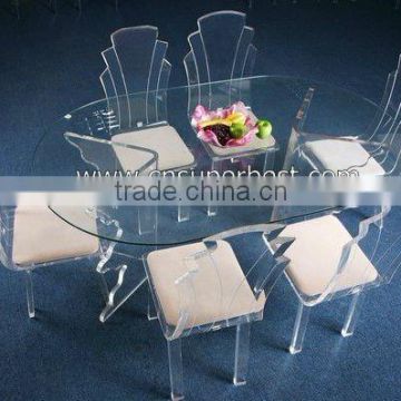 acrylic dining table with plexiglass chair