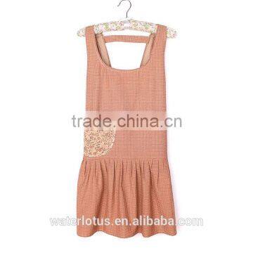 2015 Hot Sale Women Kitchen Apron Sets Cooking Aprons With Sleeves Turban photo-6