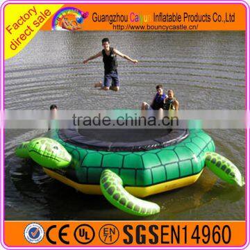 Tortoise Inflatable Water Trampoline Floating Water Bungee Bed
