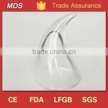 Wholesale manufacturers pyrex unique ox horn shaped shot glass