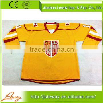 100% cotton single jersey 160gsm cheap team custom ice hockey jerseys