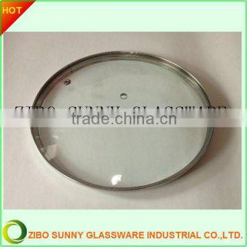 Round tempered glass pot cover