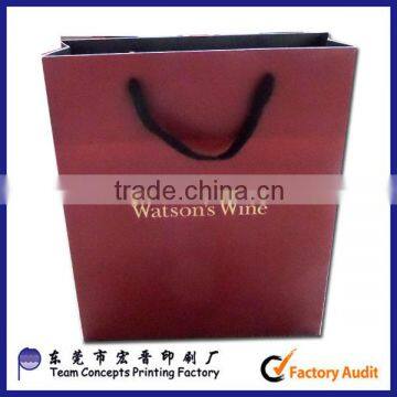 decorative luxury paper shopping bag with logo printing