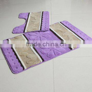 pp materail 2 pcs bathmat floor mat with TPR Base