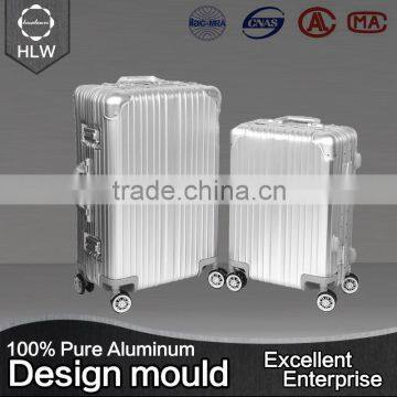 Custom aluminum hinge special trolley camouflag color luggage for advert